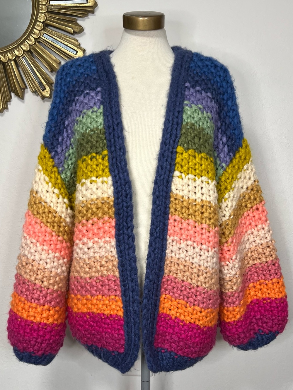 SAACHI Mayflower Stripe Crochet Cardigan